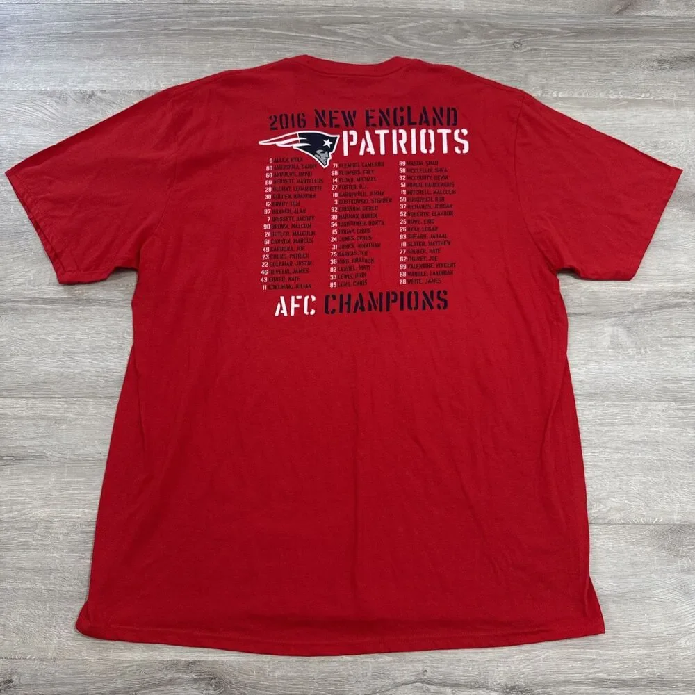 New England Patriots Shirt 2016 AFC Champions NFL Pro Line Fanatics Red Men's XL